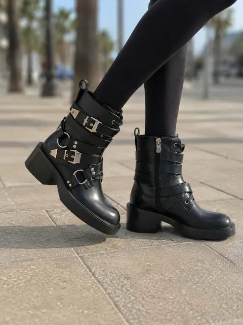 BOTIN TIRAS HEBILLAS ref.039 - NEGRO