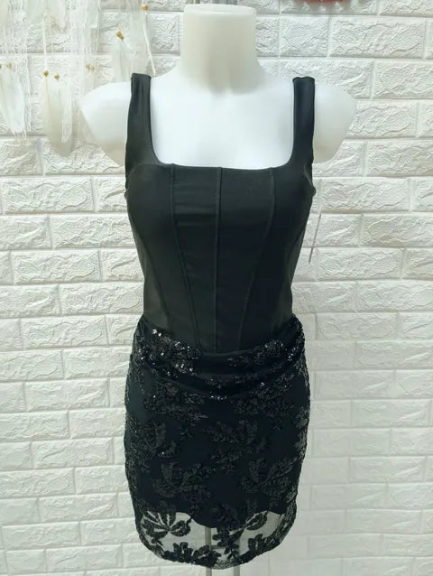 VESTIDO FALDA PAILLETTES ref.050