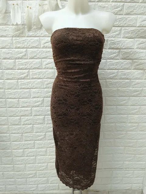 VESTIDO 3/4 ENCAJE ref.052