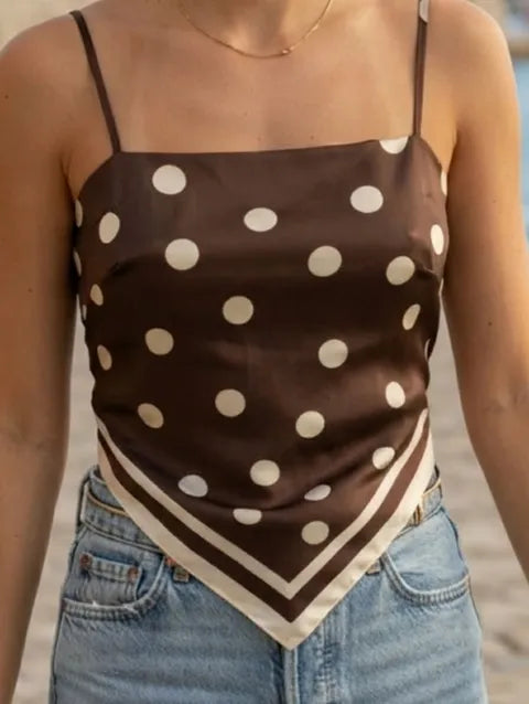 TOP PAÑUELO RASO LUNARES ref.012