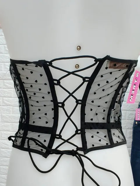BUSTIER TUL CORAZONES ref. 078