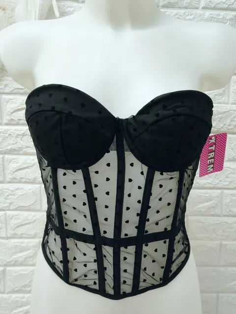 BUSTIER TUL CORAZONES ref. 078