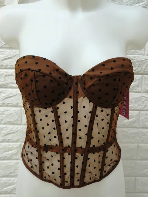 BUSTIER TUL CORAZONES ref. 078