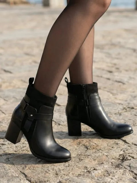 BOTIN NUDO ANTELINA Y POLIPIEL ref. 094 - NEGRO