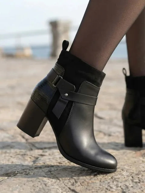 BOTIN NUDO ANTELINA Y POLIPIEL ref. 094 - NEGRO