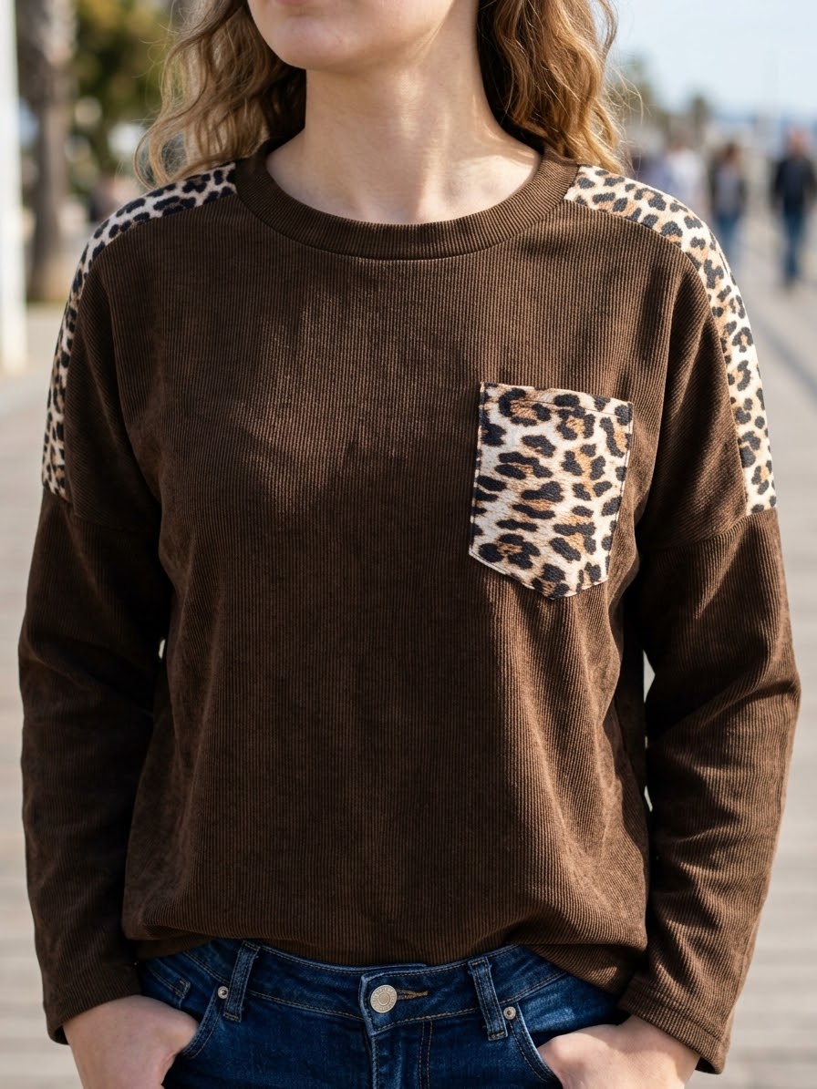 SUDADERA MICROPANA LEOPARDO ref. 0273