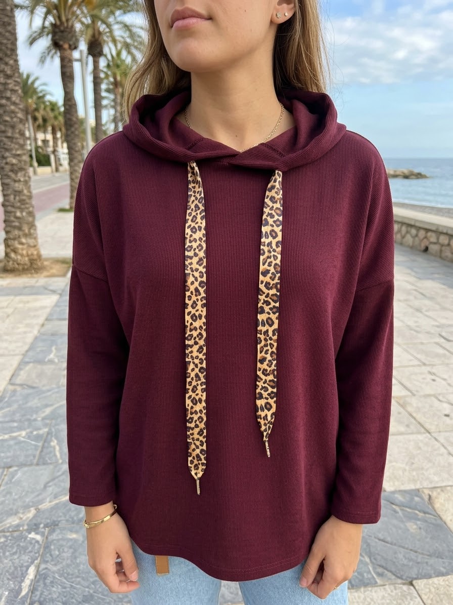 SUDADERA CUERDA LEOPARDO ref.0262