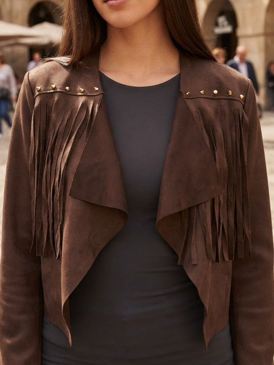CHAQUETA ANTELINA FLECOS ref. 0241