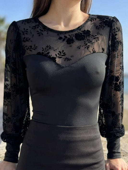 BODY COMBI TUL FLORES ref. 0104