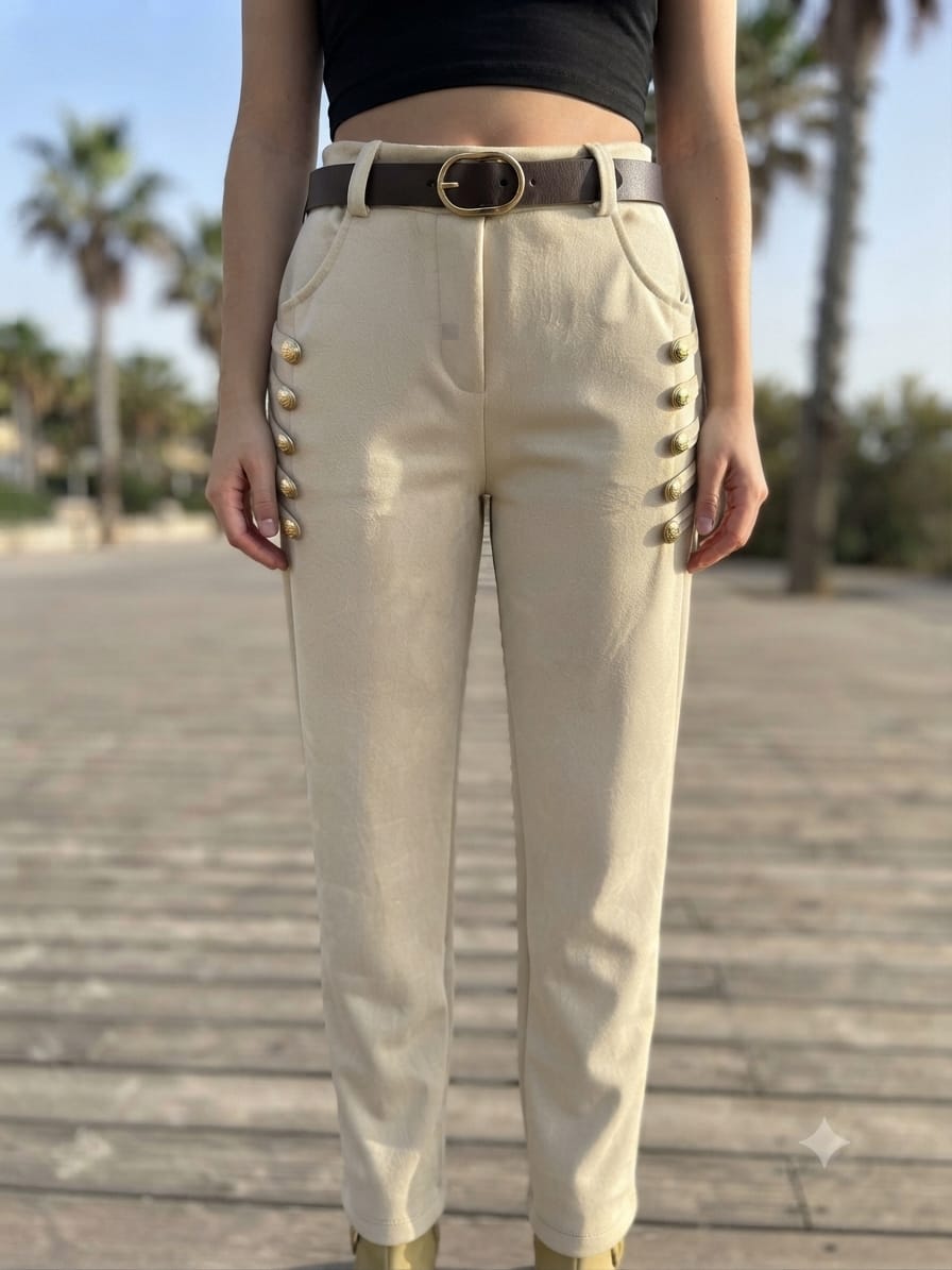 PANTALON ANTELINA BOTONES ref. 0187