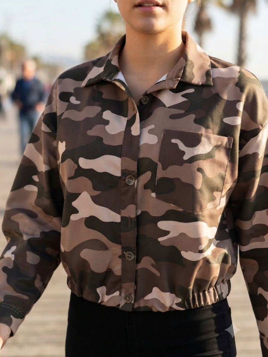 CHAQUETA MILITAR GOMA CINTURA ref. 0202