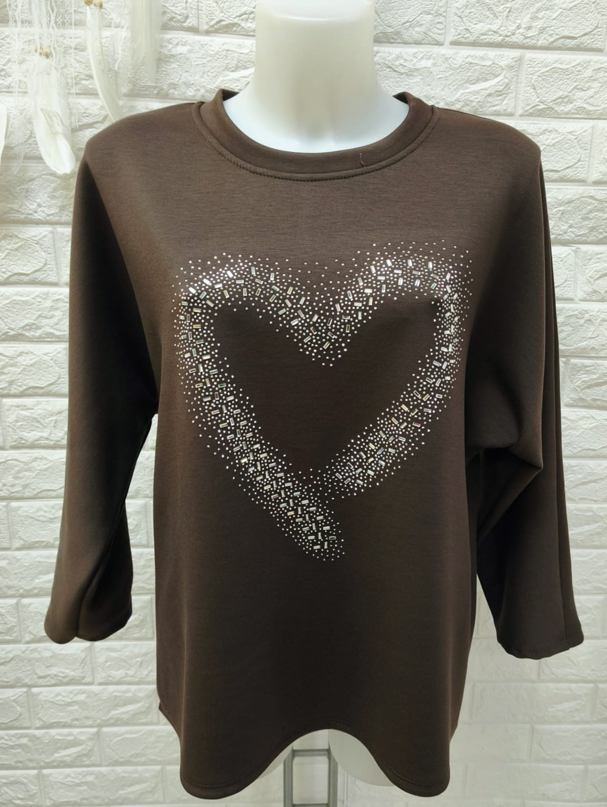 SUDADERA CORAZON STRASS ref.0261