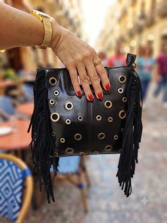 BOLSO ANILLAS FLECOS MANO ref. 0168