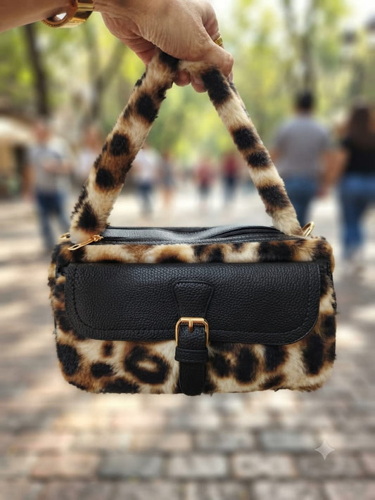 BOLSO PELO LEOPARDO HEBILLA ref. 0140