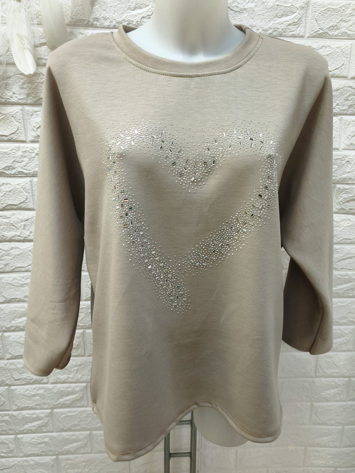 SUDADERA CORAZON STRASS ref.0261