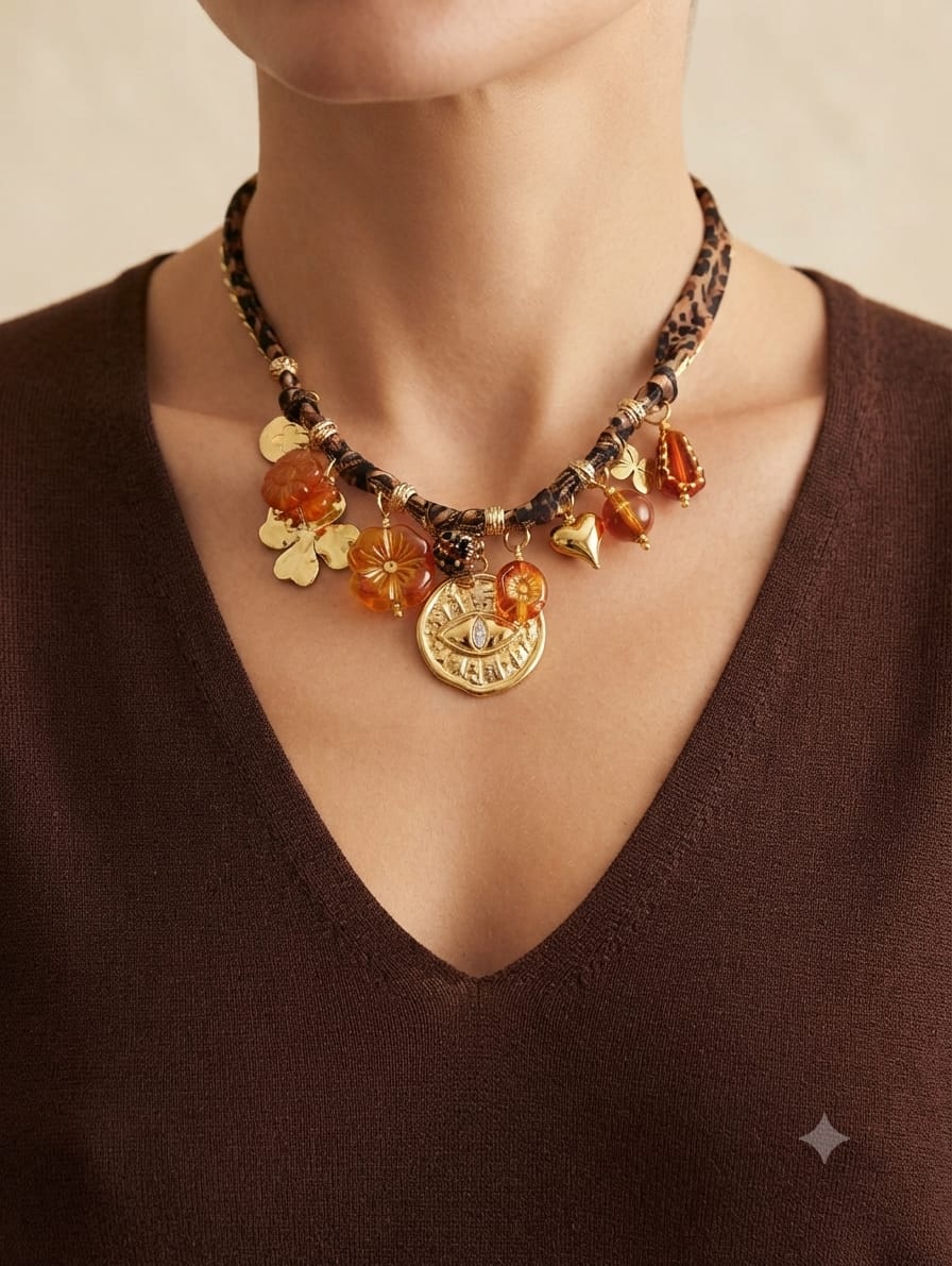 COLLAR MONEDA OJO ref. 0128