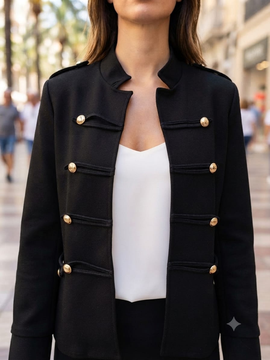 CHAQUETA ANTELINA BOTONES ref. 0135
