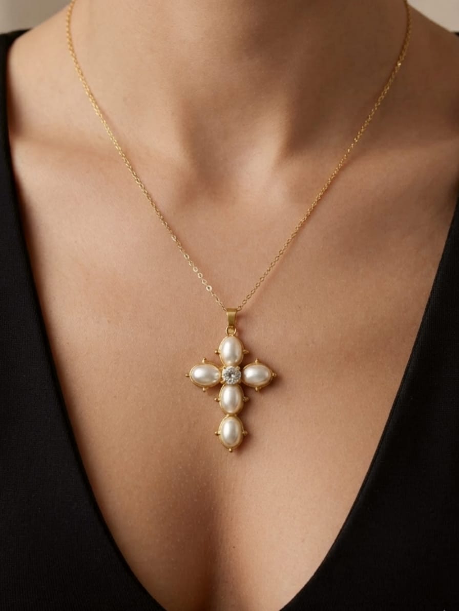COLLAR ACERO CRUZ   ref. 0105
