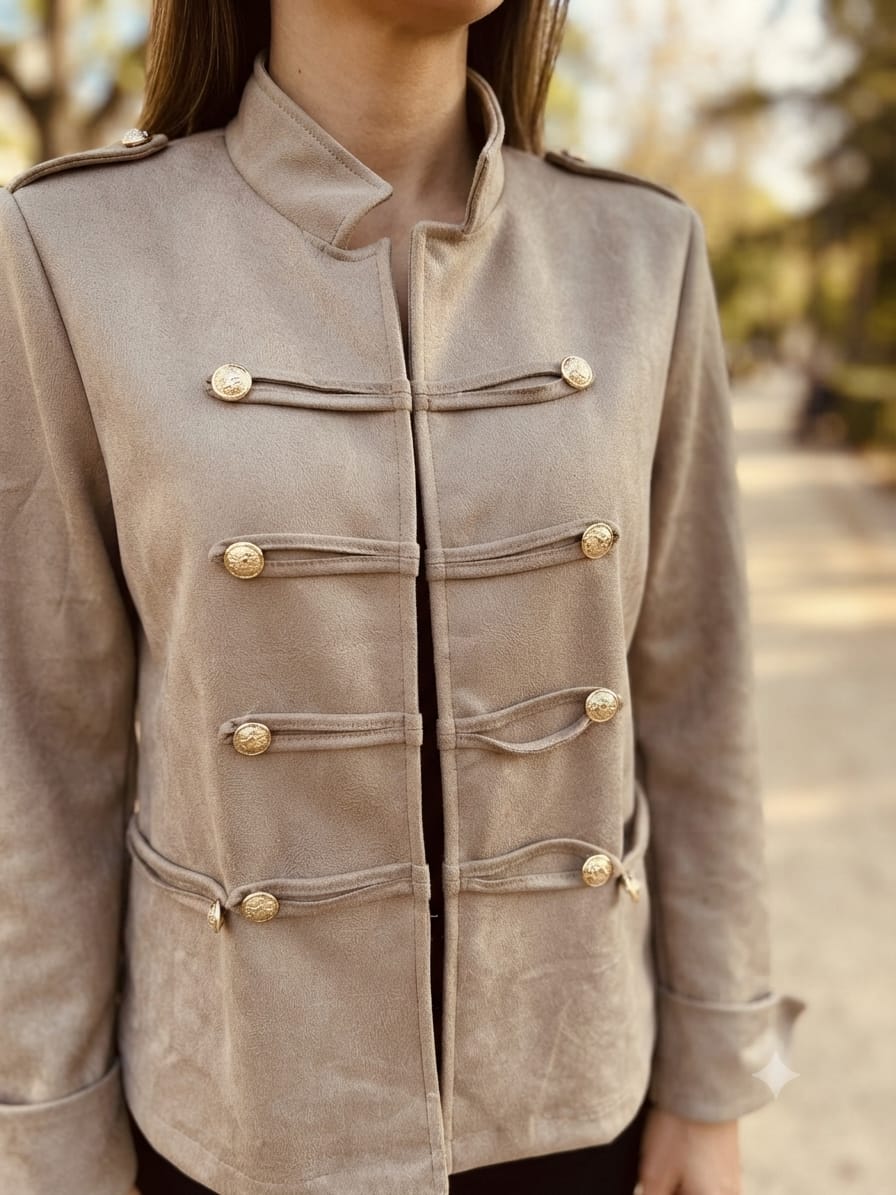 CHAQUETA ANTELINA BOTONES ref. 0135